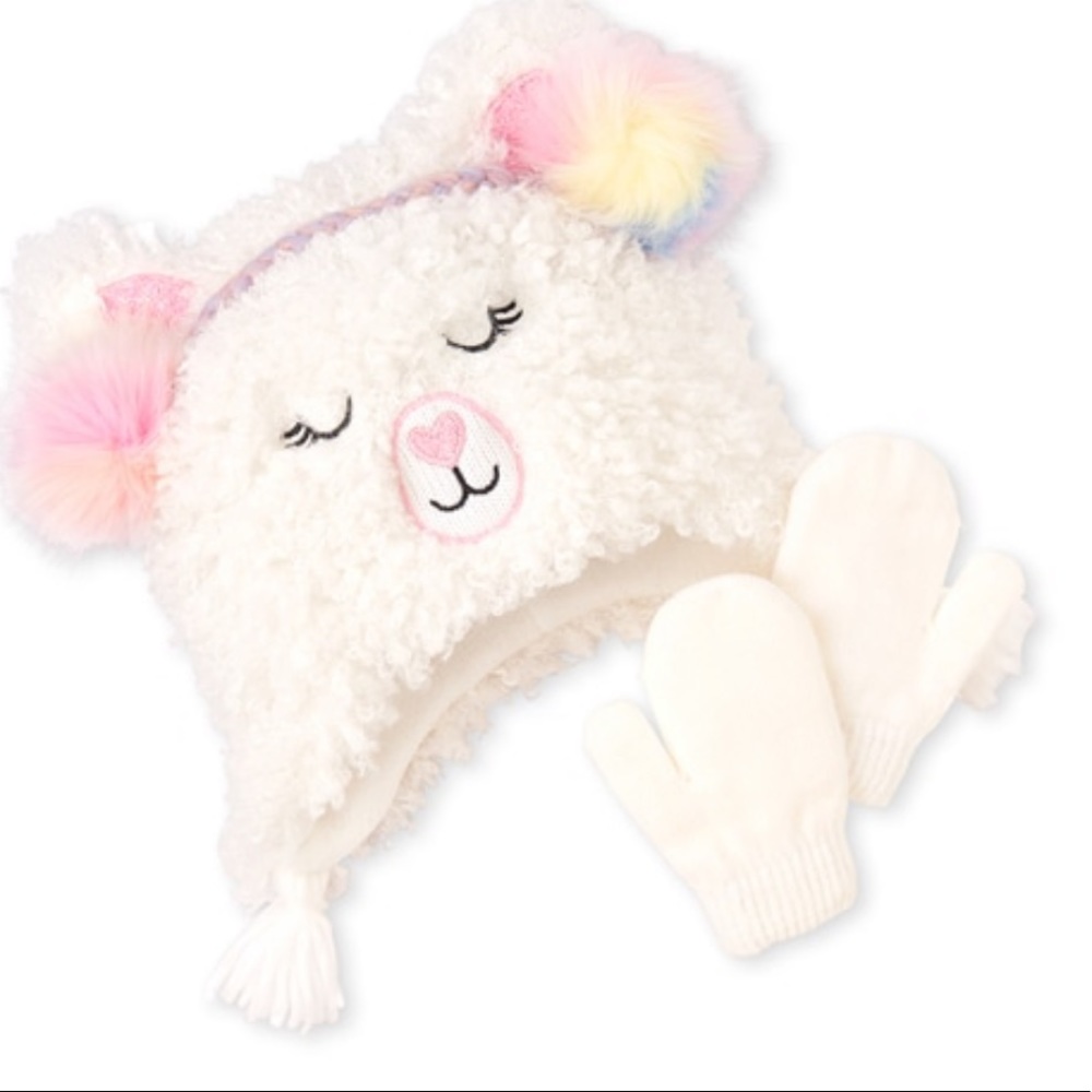 Children’s Place Llama Hat & Mitten Set
